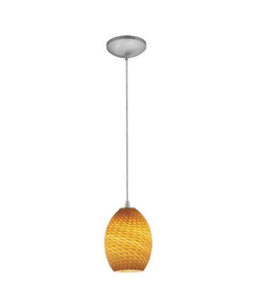 Access Lighting 28023-3C-BS/AMBFB Brandy FireBird 1-Light Pendant