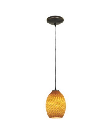 Access Lighting 28023-1C-ORB/AMBFB Sydney FireBird Glass Pendant