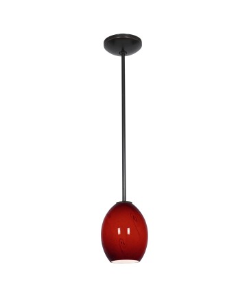 Access Lighting 28023-1R-ORB/RUSKY Janine FireBird Glass Pendant