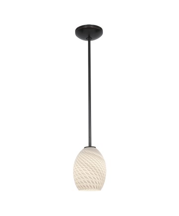 Access Lighting 28023-3R-ORB/WHTFB Brandy FireBird 1-Light Pendant