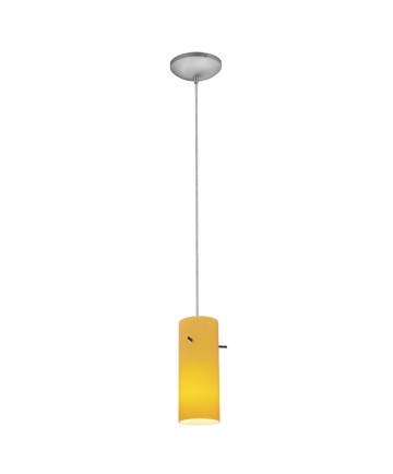 Access Lighting 28030-1C-BS/AMB Sydney Cylinder Glass Pendant