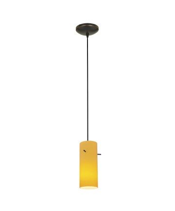 Access Lighting 28030-1C-ORB/AMB Sydney Cylinder Glass Pendant