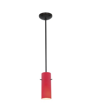 Access Lighting 28030-1R-ORB/RED Janine Cylinder Glass Pendant