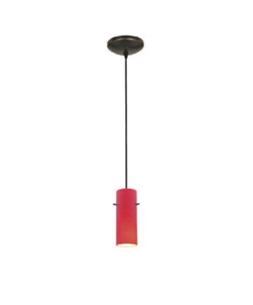 Access Lighting 28030-3C-ORB/RED Cylinder 1-Light Pendant