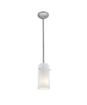 Access Lighting 28033-1R-BS/CLOP Janine Glass in Glass Cylinder Pendant