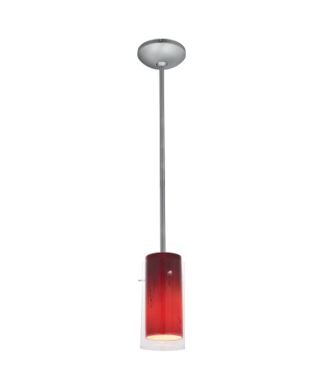 Access Lighting 28033-3R-BS/CLRUSKY Glass`n Glass Cylinder 1-Light