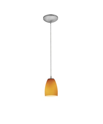 Access Lighting 28069-1C-BS/AMB Sydney Cone Glass Pendant