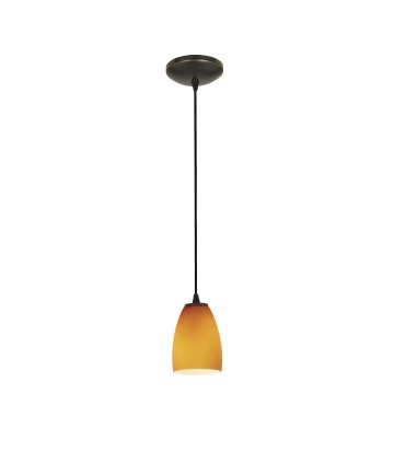 Access Lighting 28069-1C-ORB/AMB Sydney Cone Glass Pendant