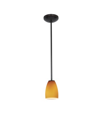 Access Lighting 28069-1R-ORB/AMB Janine Inari Cone Glass Pendant