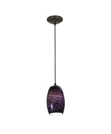 Access Lighting 28078-1C-ORB/PLS Sydney Cone Glass Pendant