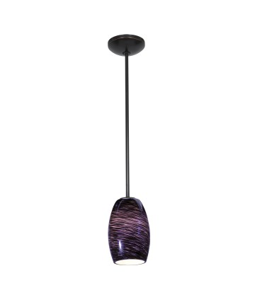 Access Lighting 28078-1R-ORB/PLS Janine Cone Glass Pendant