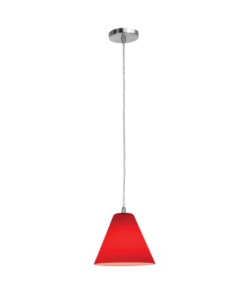 Access Lighting 28304-BS/RED Shava Inari Silk 1 Light Pendant