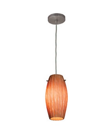 Access Lighting 28376-BS/AMM Shava Fleur Cylinder 1 Light Pendant