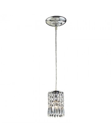 ELK Lighting 2997/1A Optix 1 Light Pendant in Polished Chrome