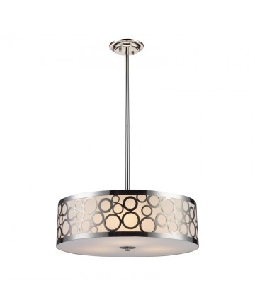 ELK Lighting 31025/3 Retrovia 3 Light Chandelier in Polished Nickel