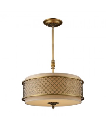 ELK Lighting 31033/4 Chester 4 Light Pendant in Brushed Antique Brass