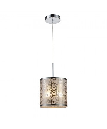 ELK Lighting 31041/1 Medina 1 Light Pendant in Polished Stainless Steel