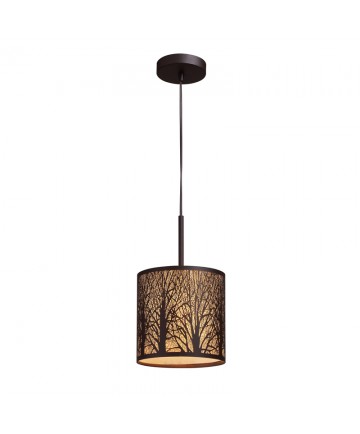 ELK Lighting 31073/1 Woodland Sunrise 1 Light Pendant in Aged Bronze