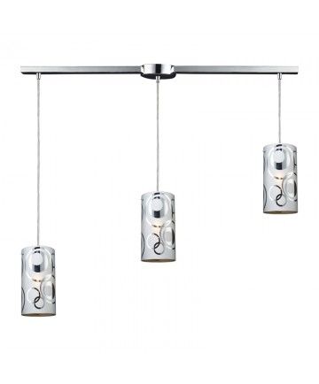 ELK Lighting 31076/3L Chromia 3 Light Pendant in Polished Chrome