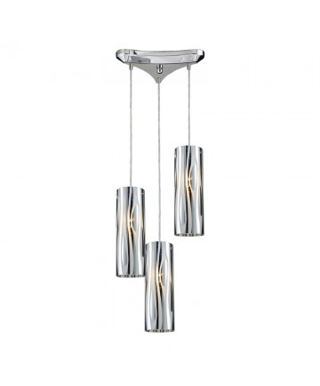 ELK Lighting 31078/3 Chromia 3 Light Pendant in Polished Chrome