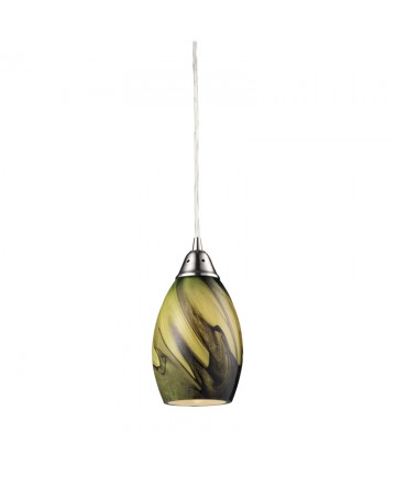ELK Lighting 31133/1PLN Formations/planetary 1 Light Pendant in Satin Nickel