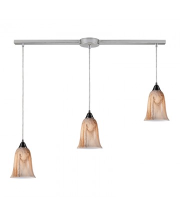 ELK Lighting 31138/3L Granite 3 Light Pendant in Satin Nickel