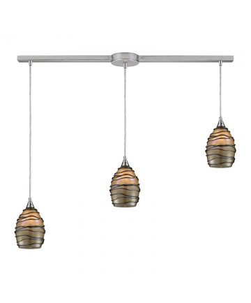 ELK Lighting 31142/3L Vines 3 Light Pendant in Satin Nickel