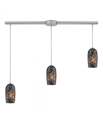 ELK Lighting 31147/3L Collage 3 Light Pendant in Satin Nickel