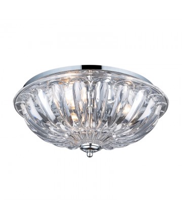 ELK Lighting 31242/3 Crystal Flushmounts 3 Light Flushmount in Polished Chrome