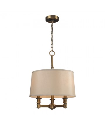 ELK Lighting 31264/3 Baxter 3 Light Chandelier in Brushed Antique Brass