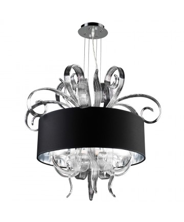 PLC Lighting 34147 PC 6 Light Chandelier Valeriano Collection