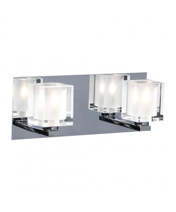 PLC Lighting 3482 PC 2 Light Vanity Glacier Collection