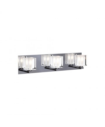 PLC Lighting 3483 PC 3 Light Vanity Glacier Collection