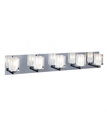 PLC Lighting 3485 PC 5 Light Vanity Glacier Collection