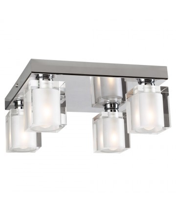 PLC Lighting 3486 PC 4 Light Ceiling Light Glacier Collection