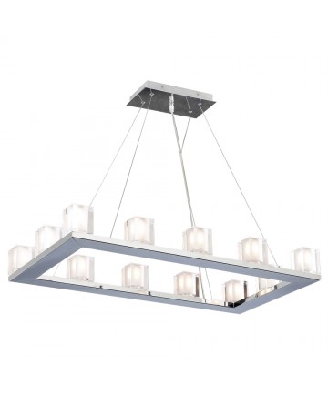 PLC Lighting 3488 PC 12 Light Pendant Glacier Collection