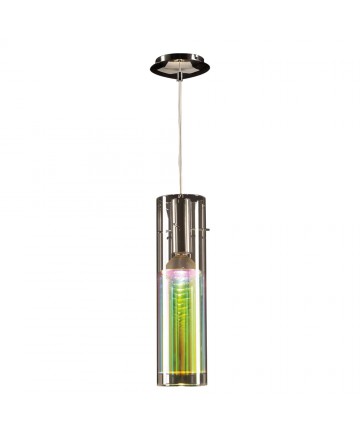 PLC Lighting 36610 PC 1 Light Mini Pendant Angora Collection