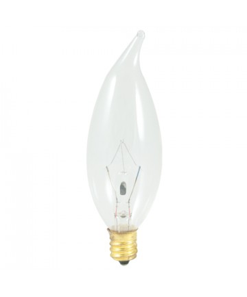 Bulbrite 403040 | 40 Watt Incandescent CA10 Flame Tip Chandelier Bulb