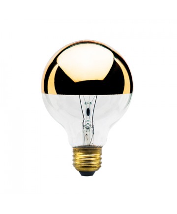 Bulbrite 712424 | 40 Watt Dimmable Incandescent Half Gold G25 Bulb