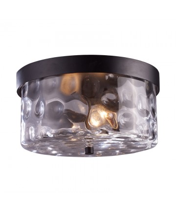 ELK Lighting 42253/2 Grand Aisle 2 Light Outdoor Flush Mount in Hazelnut Bronze