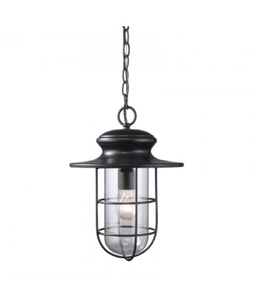 ELK Lighting 42286/1 Portside 1 Light Outdoor Pendant in Matte Black