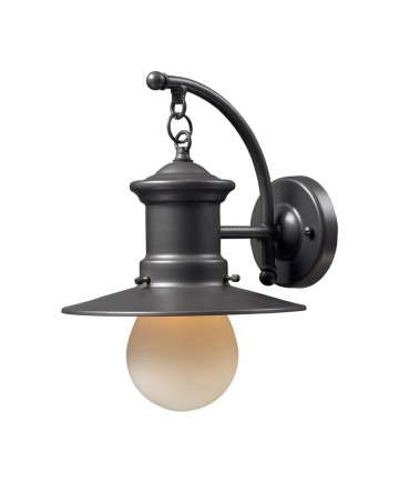 ELK Lighting 42406/1 Maritime 1 Light Outdoor Sconce in Graphite