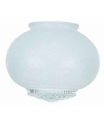 Satco 50/108 Satco Etched Hall Glass Clear Bottom Diameter 5-9/16" Fitter 3-1/4" inches