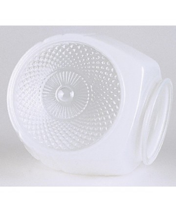 Satco 50/111 Satco 50-111 White w/Clear Bottom Bath Shade Diameter 5-1/4" Fitter 