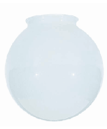 Satco 50/143 Satco 50-143 Sprayed Glossy White Ball/Globe 6 inch Diameter, 3-1/4" Fitter