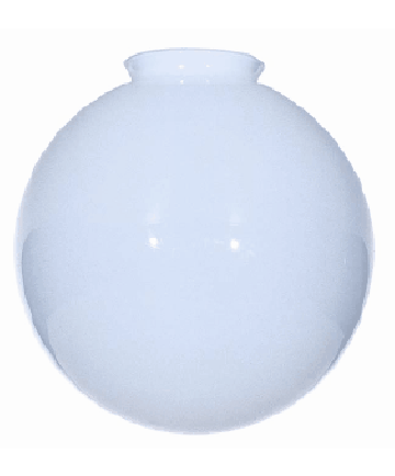 Satco 50/153 Satco 50-153 Blown Glossy Opal Ball/Globe 10 inch Diameter, 4 inch Fitter