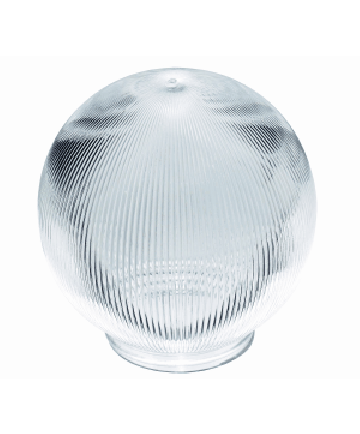 Satco 50/927 Satco 50-927 Clear Prismatic Ball/Globe 6 inch Diameter, 3-1/4" Fitter