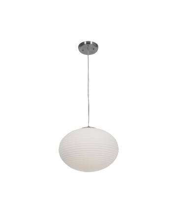 Access Lighting 50180-BS/OPL Callisto Ribbed OPL Glass Pendant