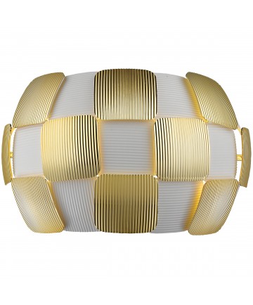 Access Lighting 50907LEDD-WH/GLD Layers Dimmable LED Wall Mount