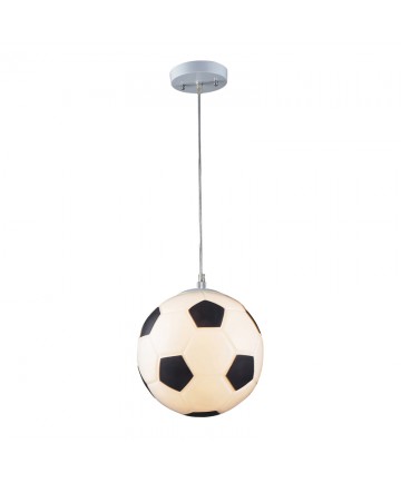 ELK Lighting 5123/1 Soccer Ball Novelty Lighting 1 Light Pendant in Silver